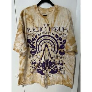 Jhene Aiko The Magic Hour Tour T-shirt Unisex Yellow Tie Dye Short Sleeve XXL